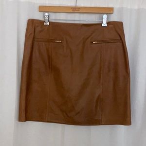 Ann Taylor Leather Mini Skirt NWT